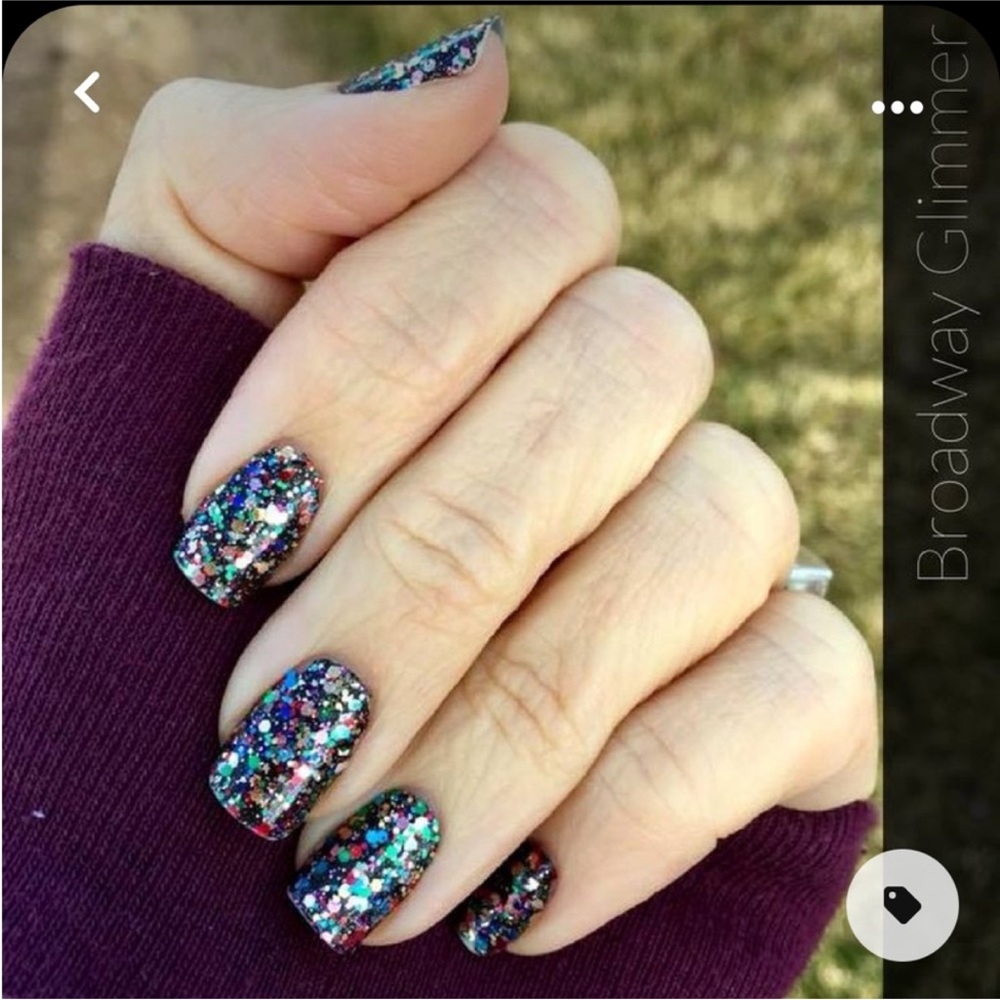 *Retired* Color Street: Broadway Glimmer | Black Multicolor Glitter Sparkle - Picture 9 of 14
